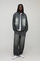 Oversized Boxy Worker Denim Jacket