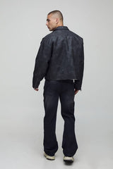 Straight Flared Rhinestone Embellished Jeans