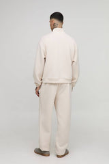 Tall Oversized Boxy Bonded Scuba Zip Funnel Neck & Oversized Jogger Tracksuit