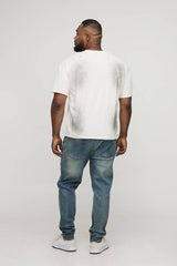 Plus Skinny Rhinestone Distressed Jeans