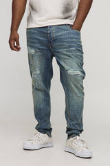 Plus Skinny Rhinestone Distressed Jeans