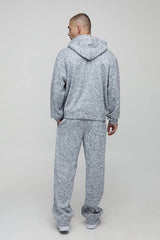 Oversized Boxy Official Embossed Marl Hoodie