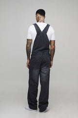 Tall Washed Grey Baggy Dungarees
