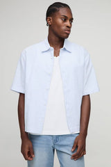 Oversized New York Embroidered Stripe Shirt