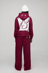 Oversized Boxy Floral Embroidered Hoodie