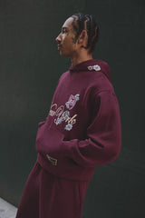 Oversized Boxy Floral Embroidered Hoodie