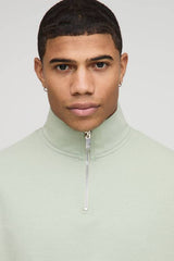 Oversized Premium 1/4 Zip Funnel Neck Interlock Sweatshirt