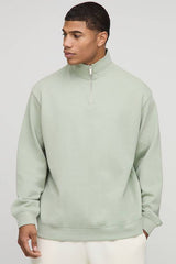 Oversized Premium 1/4 Zip Funnel Neck Interlock Sweatshirt