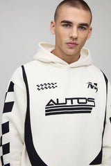 Oversized Boxy Moto Racing Hoodie