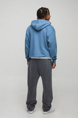 Oversized Boxy Diamante Skeleton Zip Through Hoodie