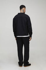 Tall Herringbone Oversized Overshirt & Relaxed Trouser Set