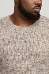 Plus Oversized Boxy Mixed Yarn Chunky Knit Jumper