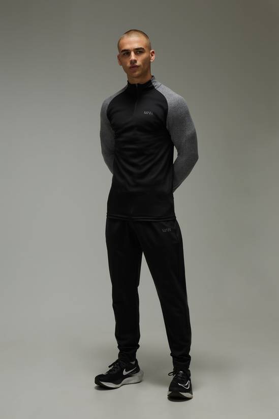 Man Active Gym Funnel Neck Tracksuit