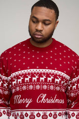 Plus Merry Christmas Fair Isle Relaxed Jumper