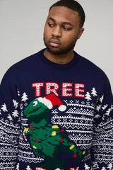 Plus Tree Rex Relaxed Christmas Jumper