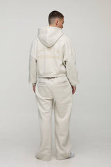 Shrunken Fit Per Sempre Heavyweight Drop Shoulder Zip Through Hoodie