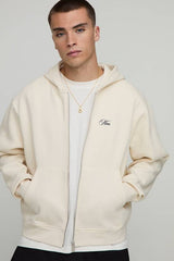 Oversized Boxy St. Moritz Graphic Zip Through Hoodie