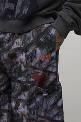 Tall Elasticated Waist Camo Nylon Baggy Trousers