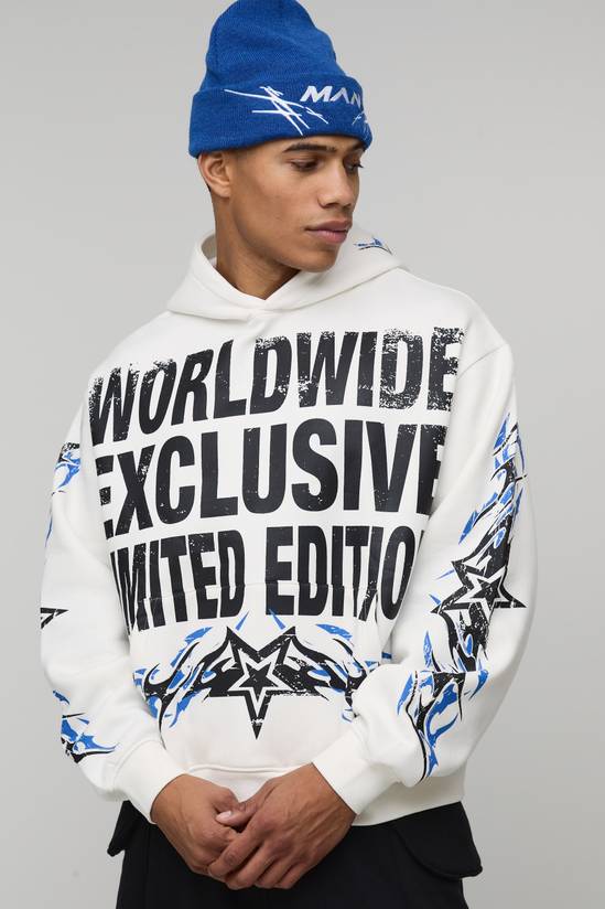 Oversized Boxy Worldwide Exclusive Flame Hoodie