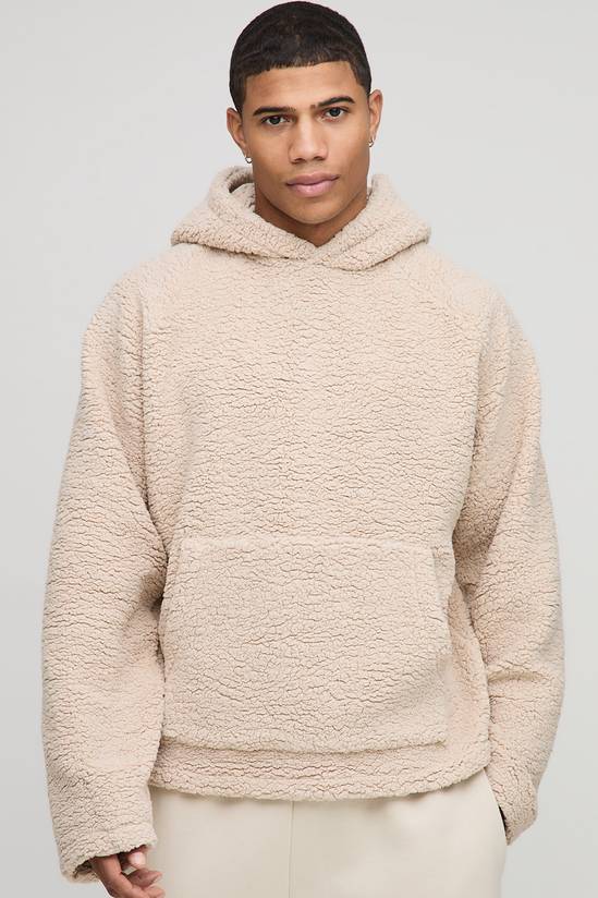 Oversized Boxy Borg Raglan Hoodie