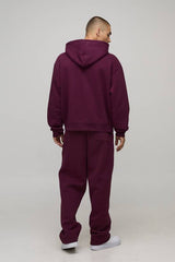 Boxy Fit B Applique Zip Through Hoodie