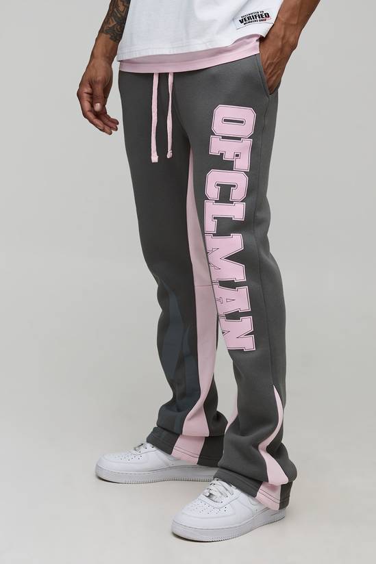 Slim Flared Ofclman Flame Gusset Joggers
