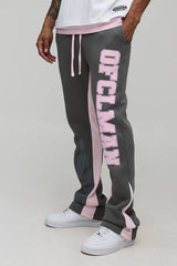 Slim Flared Ofclman Flame Gusset Joggers