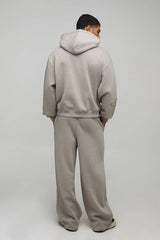 Oversized Boxy Spray Wash Cross Applique Hoodie