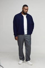 Plus Boxy Rib Long Sleeve Knitted Shirt