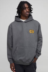 Charcoal Oversized Yellowstone Dutton Ranch License Printed Hoodie