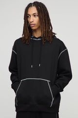 Oversized Contrast Stitch Hoodie