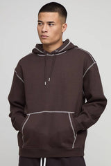 Oversized Contrast Stitch Hoodie