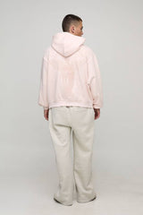 Smart Oversized Boxy Heavyweight Flocked Hoodie