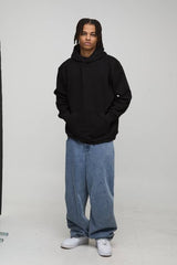 Black Oversized Coca Cola Christmas License Printed Hoodie