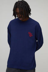 Oversized Heavyweight BM Embroidered Long Flute Sleeve T-Shirt