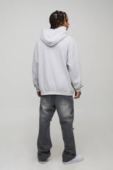 Oversized Tonal Faded Renaissance Printed Washed Hoodie