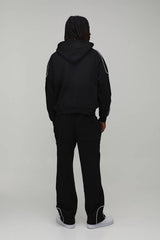 Oversized Boxy Piped Hoodie & Baggy Jogger Tracksuit
