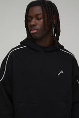 Oversized Boxy Piped Hoodie & Baggy Jogger Tracksuit