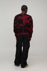 Oversized Boxy Gothic Graphic Brushed Knitted Jumper