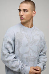Oversized Boxy Gothic Distressed Knitted Jumper