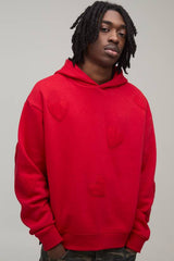 Oversized Boxy Heart Applique Hoodie