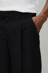 Baggy Fit Pleat Front Tailored Trousers