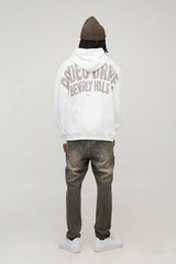 White Oversized Rodeo Over The Seams Print Hoodie