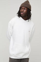 White Oversized Rodeo Over The Seams Print Hoodie