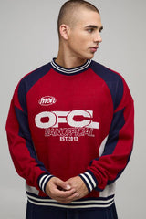 Relaxed Boxy Moto Jacquard Knitted Jumper