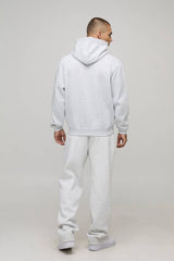 Ash Grey Regular Tokyo Embroidered Hoodie