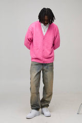 Oversized Boxy Fluffy Knitted Cardigan