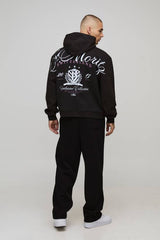 Black Oversized Boxy St Moritz Over Seams Hoodie