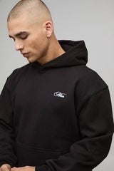 Black Oversized Boxy St Moritz Over Seams Hoodie