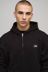 Oversized Boxy Tokyo Japan Graphic Zip Through Hoodie